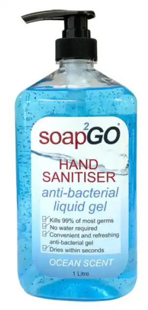 Soap2go antibacterial hand sanitiser 1l pump bottle