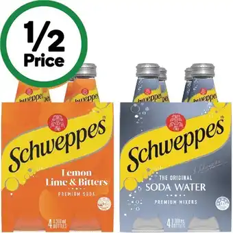 Woolworths Schweppes Soft Drink, Mineral Water or Mixer Varieties 4 x 300ml offer