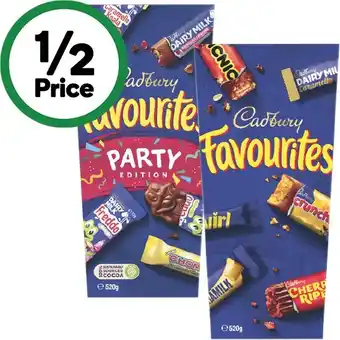 Woolworths Cadbury Favourites 520g offer