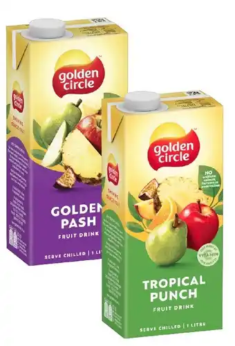 Coles Golden Circle Tetra Fruit Drink 1 Litre offer