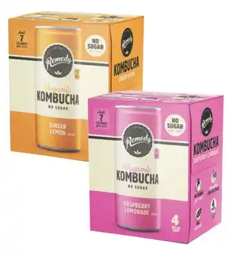 Coles Remedy Kombucha 4x250mL offer