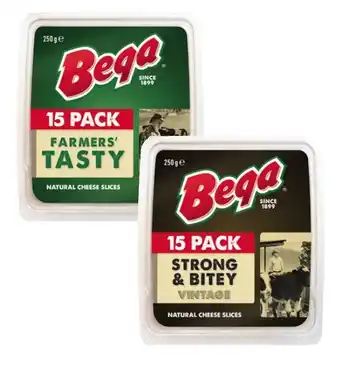 Coles Bega Cheese Block, Grated or Slices 250g offer