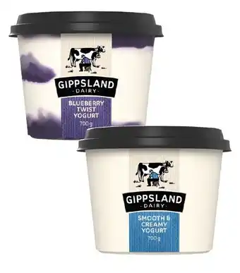 Coles Gippsland Dairy Twist Yogurt 700g offer