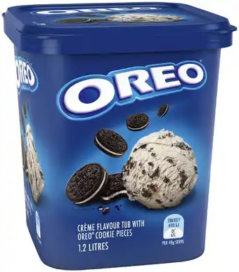 Coles Oreo or Nestlé Milo Ice Cream Tub 1.2 Litre offer