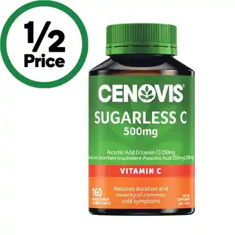 Woolworths Cenovis Sugarless C 500mg Chewable Tablets Pk 160 offer