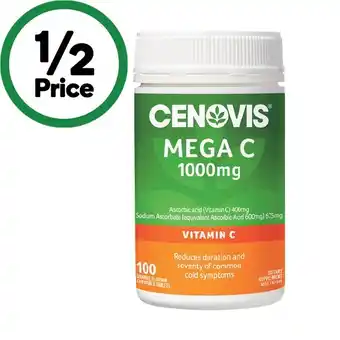 Woolworths Cenovis Mega C 1000mg Chewable Tablets Pk 100 offer