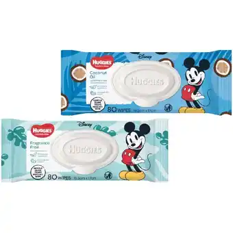 Woolworths Huggies Baby Wipes Pk 80 offer