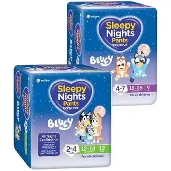 Woolworths BabyLove Sleepy Nights Pants Pk 8-12 offer