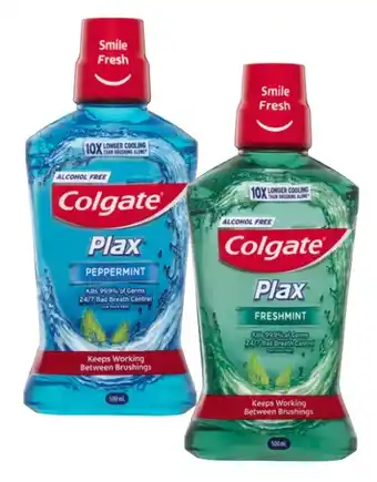 Coles Colgate Plax Dental Rinse Mouth Wash 500mL offer