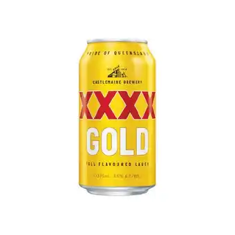 Woolworths XXXX Gold Lager Block Cans 30x375ml offer