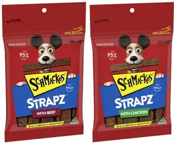 Coles Schmackos Dog Treats 200g offer