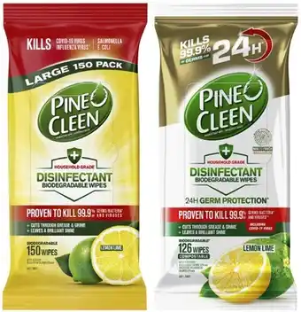 Coles Pine O Cleen Disinfectant Biodegradable Wipes 126 Pack or 150 Pack offer