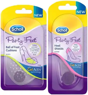 Coles Scholl Party Feet Heel Shield or Foot Gel Cushion offer