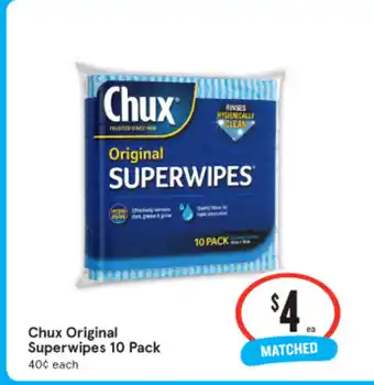 IGA Chux Original Superwipes 10 Pack offer