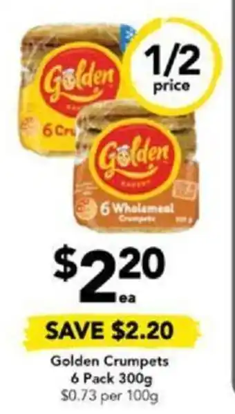 Drakes Golden Crumpets 6 Pack 300g offer