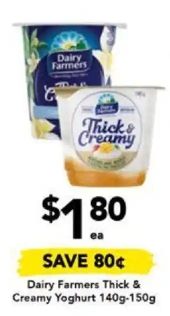 Drakes Dairy Farmers Thick & Creamy Yoghurt 140g-150g offer