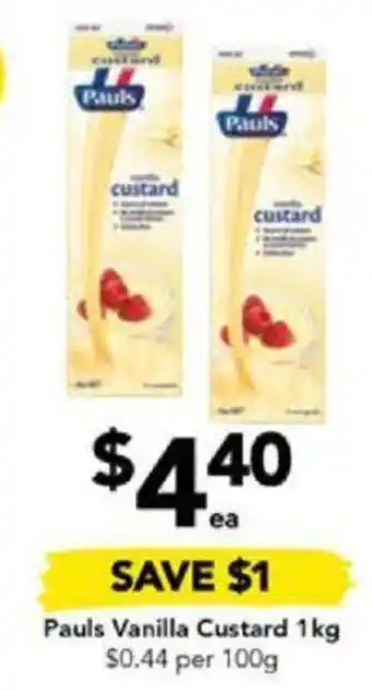 Drakes Pauls Vanilla Custard 1kg offer