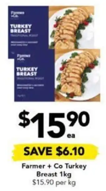 Drakes Farmer + Co Turkey Breast 1kg offer