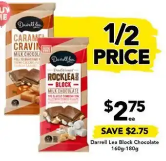 Drakes Darrell Lea Block Chocolate 160g-180g offer