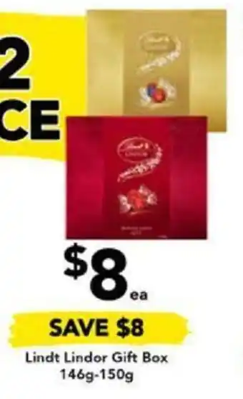 Drakes Lindt Lindor Gift Box 146g-150g offer