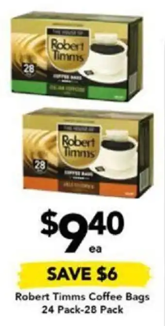 Drakes Robert Timms Coffee Bags 24 Pack-28 Pack offer