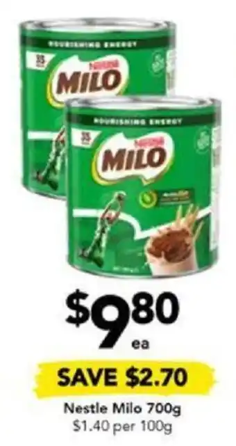 Drakes Nestle Milo 700g offer