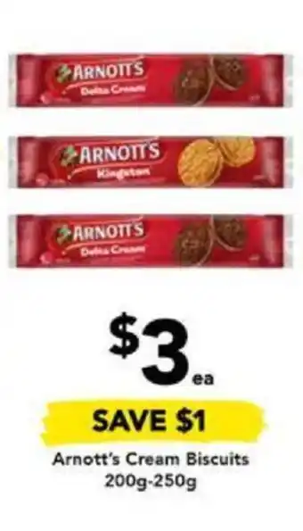 Drakes Arnott's Cream Biscuits 200g-250g offer