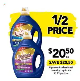 Drakes Dynamo Professional Laundry Liquid 4lt offer