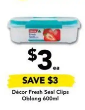Drakes Décor Fresh Seal Clips Oblong 600mL offer