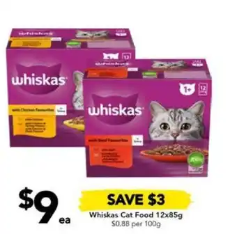 Drakes Whiskas Cat Food 12x85g offer