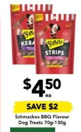 Drakes Schmackos BBQ Flavour Dog Treats 70g-130g offer