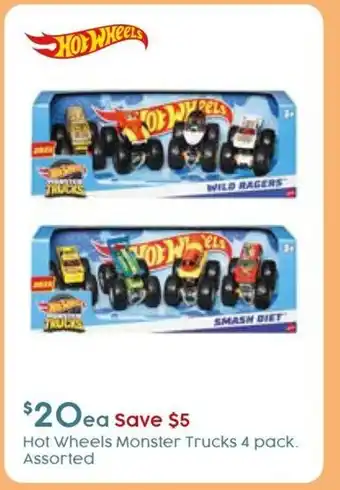 Target Hot Wheels Monster Trucks 4 pack offer