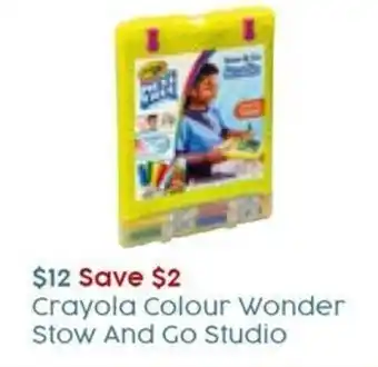 Target Crayola Colour Wonder Stow And Go Studio offer