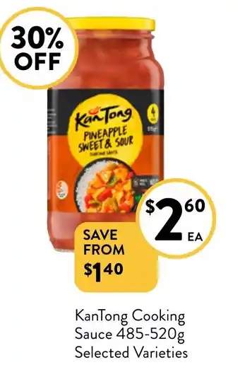 Foodworks KanTong Cooking Sauce 485-520g offer