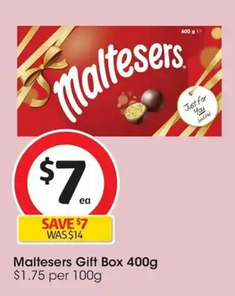 Coles Maltesers Gift Box 400g offer