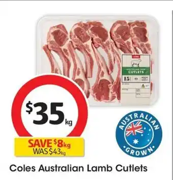 Coles Coles Australian Lamb Cutlets offer