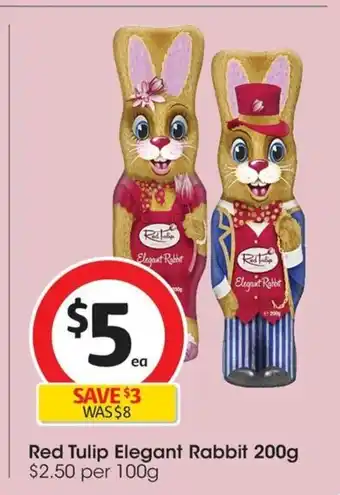 Coles Red Tulip Elegant Rabbit 200g offer