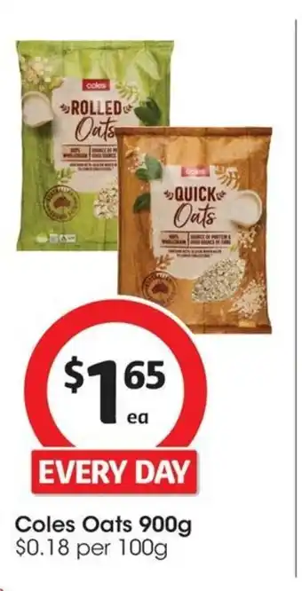 Coles Coles Oats 900g offer