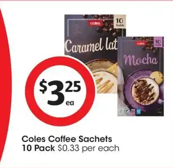 Coles Coles Coffee Sachets 10 Pack offer