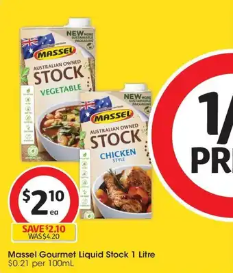 Coles Massel Gourmet Liquid Stock 1 Litre offer