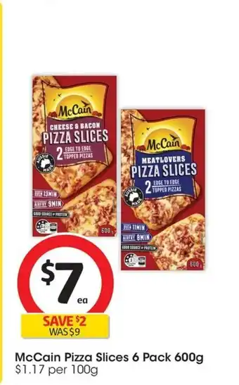 Coles McCain Pizza Slices 6 Pack 600g offer