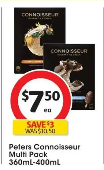 Coles Peters Connoisseur Multi Pack 360mL-400mL offer