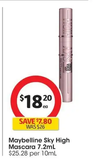 Coles Maybelline Sky High Mascara 7.2mL offer