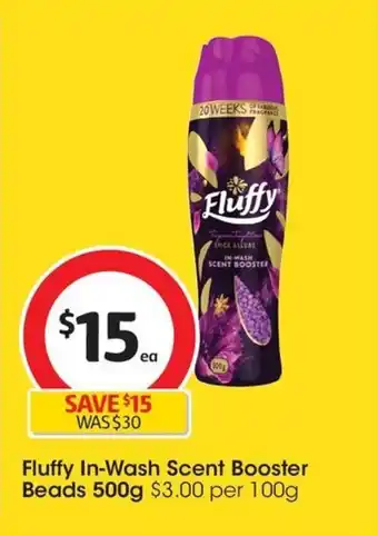 Coles Fluffy In-Wash Scent Booster Beads 500g offer