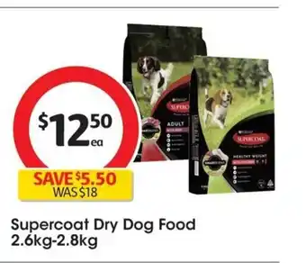 Coles Supercoat Dry Dog Food 2.6kg-2.8kg offer