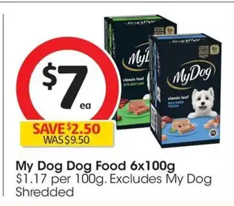 Coles My Dog Dog Food 6x100g offer