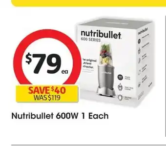 Coles Nutribullet 600W 1 Each offer