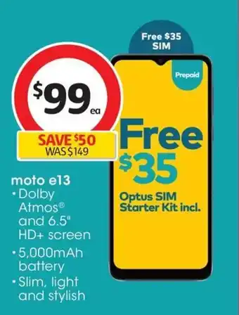 Coles moto e13 offer