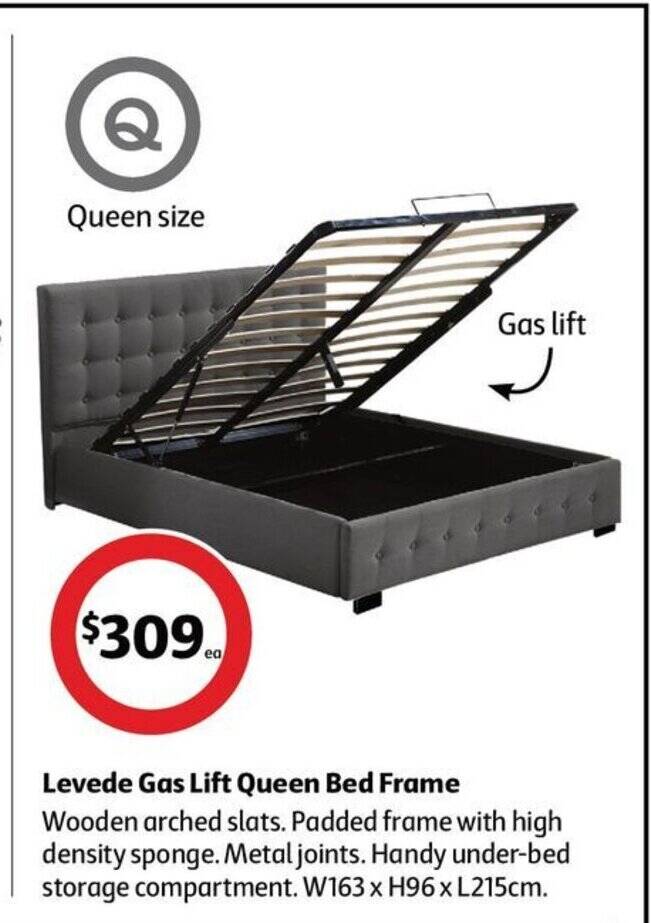 Levede Gas Lift Queen Bed Frame offer at Coles