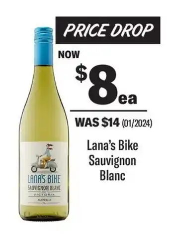 Coles Lana's Bike Sauvignon Blanc offer